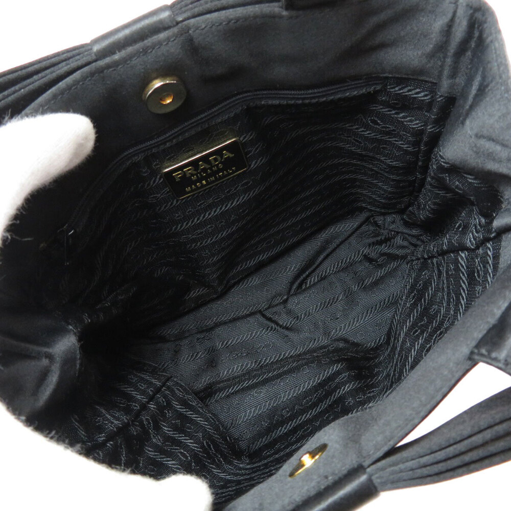 Prada logo motif handbag satin - Picture 5 of 11